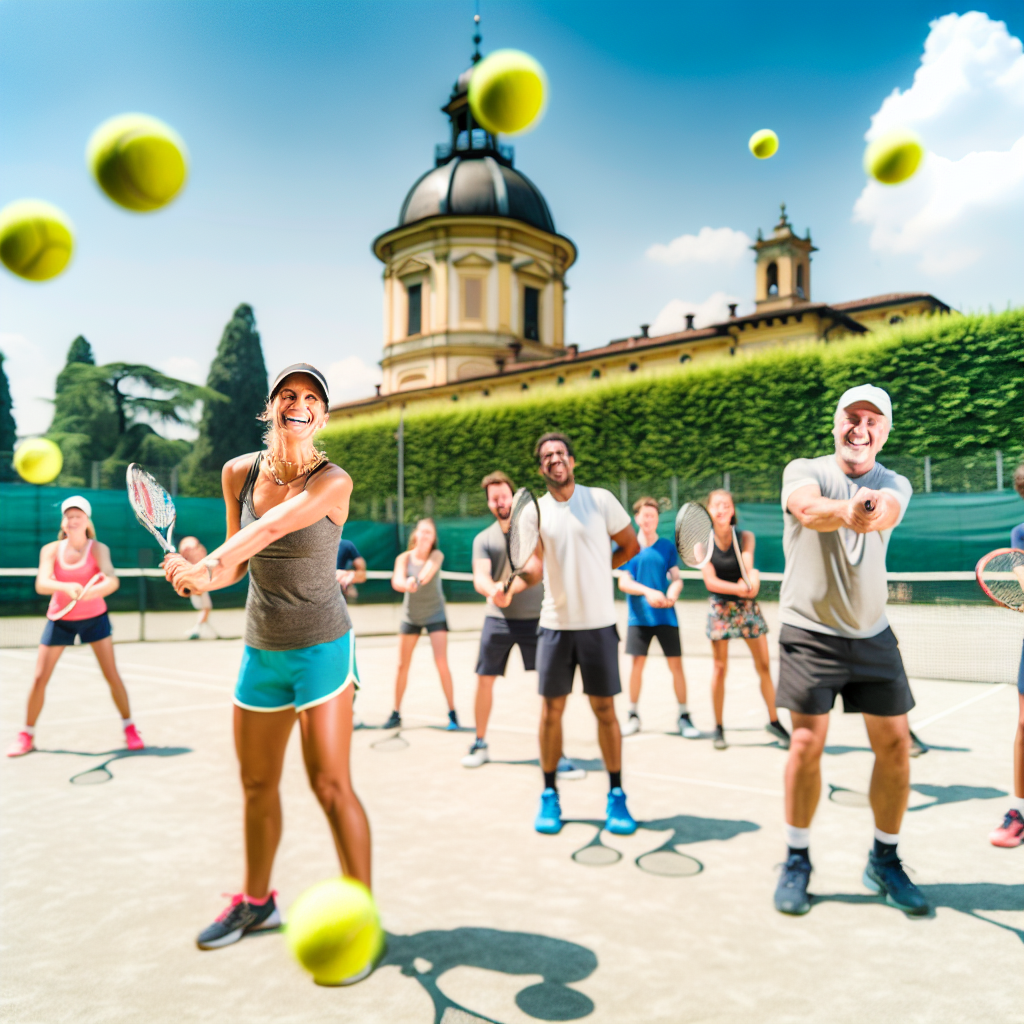 I borsisti della I Tennis Foundation a Monza con Omar Camporese e Gipo Arbino