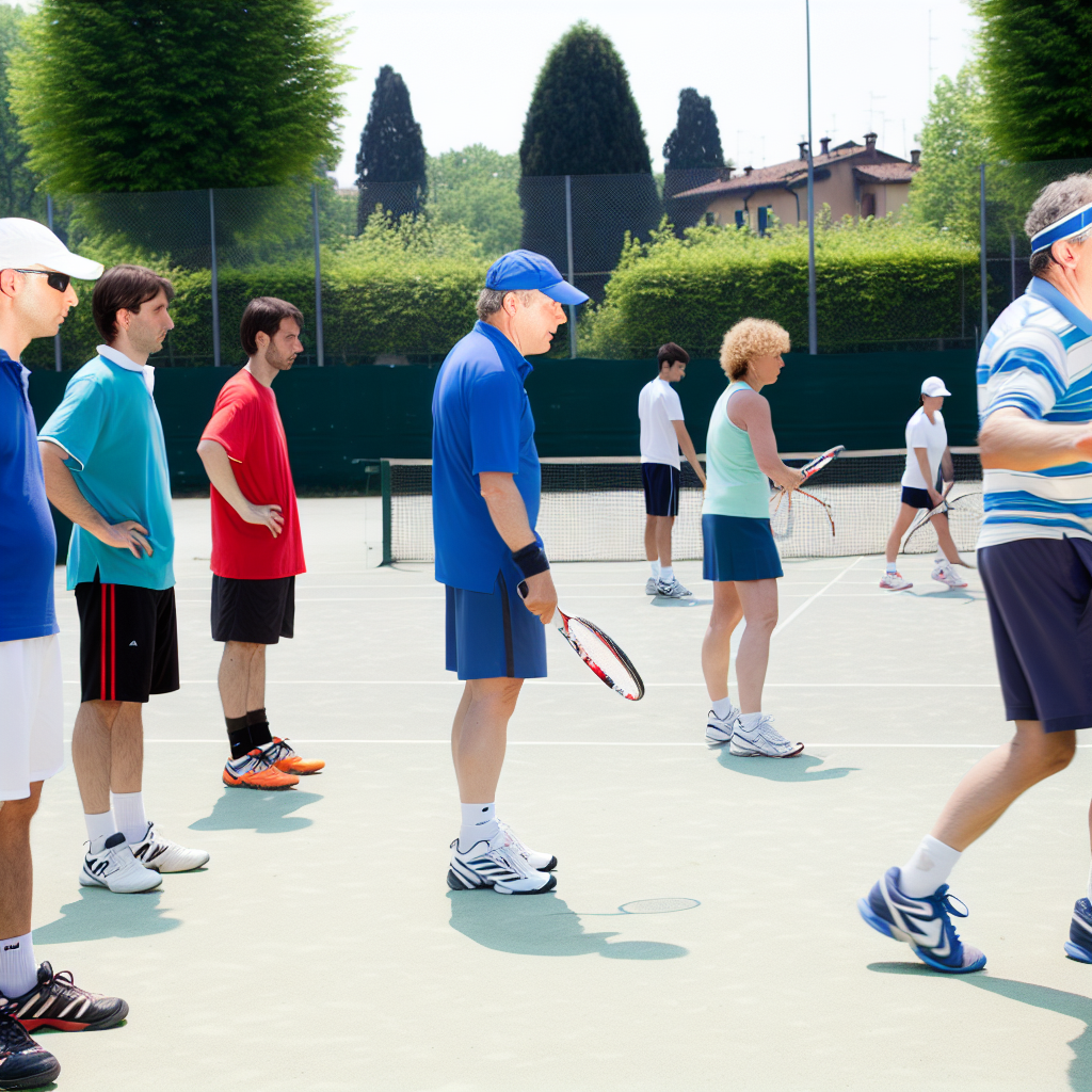 I borsisti della I Tennis Foundation a Monza con Omar Camporese e Gipo Arbino